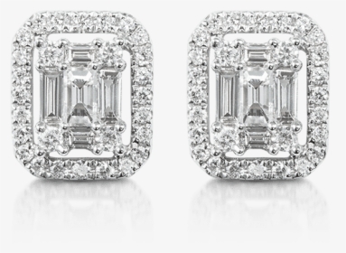 Illusion Square Stud Earrings, HD Png Download, Free Download