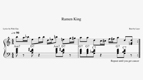 Ramen King Sheet Music Composed By Beat By Layo 1 Of - Ramen King Piano Notes, HD Png Download, Free Download