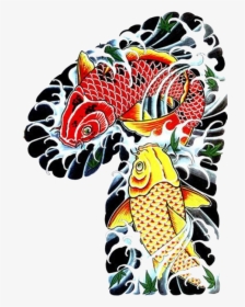 Koi Tattoo Flash Body Piercing Irezumi Pisces Clipart - Irezumi Png, Transparent Png, Free Download