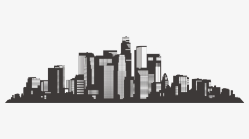 City Buildings Silhouette Scalable Angeles Los Skyline - Building Silhouette Vector Png, Transparent Png, Free Download