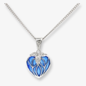 Silver Heart Necklace Transparent - Real Blue Diamond Necklace, HD Png Download, Free Download