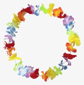 Colourful Hawaiian Flower Necklace - Hawaiian Flower Circle Png, Transparent Png, Free Download