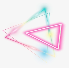 Neon Geomatric Colorful Sticker - Neon Triangle Png Hd, Transparent Png, Free Download