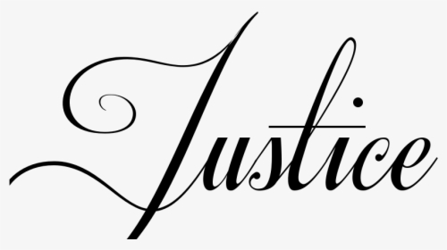Awesome Justice Lettering Tattoo Design Tattoobite - Justice Written In Cursive, HD Png Download, Free Download