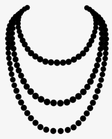Necklace Art Png - Black Bead Necklace Png, Transparent Png, Free Download