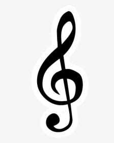 Neck Tattoo Png - Treble Clef High Res, Transparent Png, Free Download
