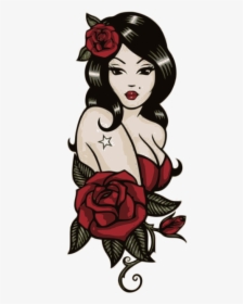 Pin Up Tattoo Old School, HD Png Download, Free Download