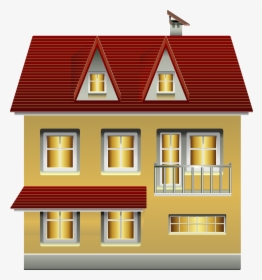 Yellow House Png Clip Art - House, Transparent Png, Free Download