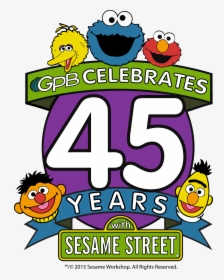 Gpb Celebrates 45 Years Of Sesame Street, HD Png Download, Free Download