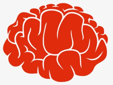 Red Brain - Red Cartoon Brain, HD Png Download, Free Download