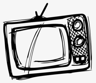Transparent Watching Tv Clipart Black And White - Tv Drawing Png, Png Download, Free Download