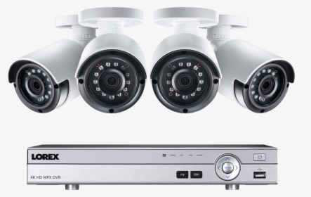 8-channel Security System With 4 Super Hd 2k Outdoor - Security Camera System, HD Png Download, Free Download