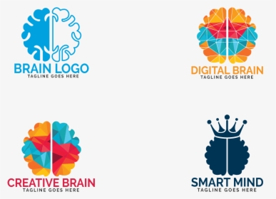 Set Of Brain Logo Design - Brain Logos, HD Png Download, Free Download