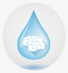 Water Drop And Brain - Circle, HD Png Download, Free Download