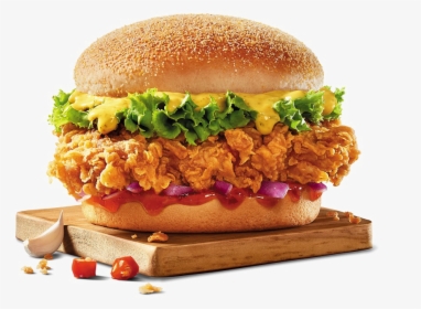 Kfc Burger Transparent Background Png - Chicken Burger Transparent Background, Png Download, Free Download