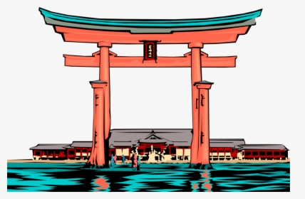 Torii Gate Png Transparent Images - Japanese Water Gate Cartoon, Png Download, Free Download