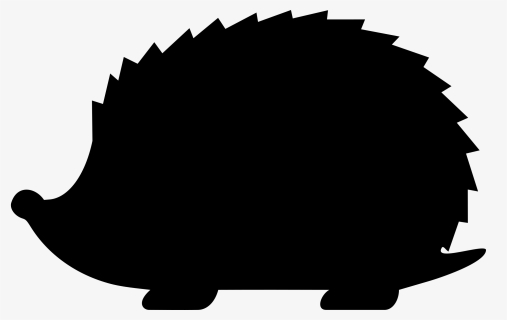 Baby Hedgehogs Animal Silhouettes Clip Art - Silhouette Hedgehog Clipart, HD Png Download, Free Download