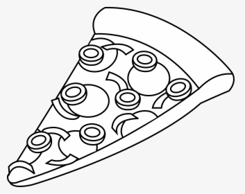 Pizza Clipart Sliced Pizza - Slice Of Pizza Clipart Black And White, HD Png Download, Free Download