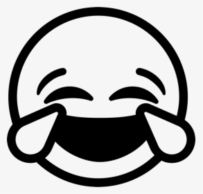 Laughing Emoji Laugh Crying Emoji Transparent Png - Laughing Emoji Black And White, Png Download, Free Download