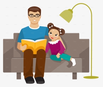 Animated Daughter And Father, HD Png Download, Free Download