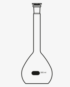 Volumetric Flask Laboratory Apparatus Drawing, HD Png Download, Free Download