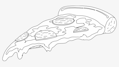 Pizza Slice Png Black And White - Transparent Black And White Pizza, Png Download, Free Download
