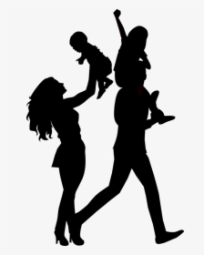 Family, Mother, Father, Silhouette, Girl, Dad, Parents - Mother's Day Promo Ideas, HD Png Download, Free Download