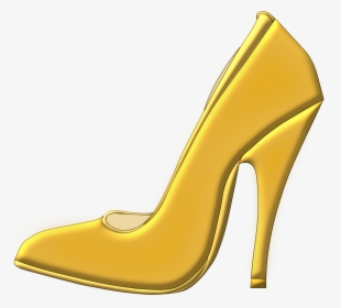 Transparent Shoes Clip Art - Gold Heel Clipart, HD Png Download, Free Download