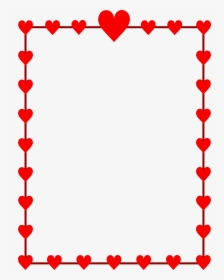 Heart Border Clip Art - Valentines Day Border Clip Art, HD Png Download, Free Download