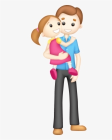 Father Daughter Mother Child Clip Art - Father And Daughter Clipart, HD Png Download, Free Download