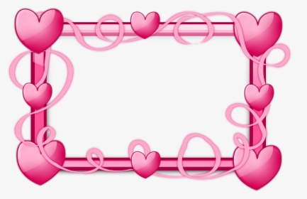 Transparent Free Border Clipart - Heart Pink Border Design, HD Png Download, Free Download