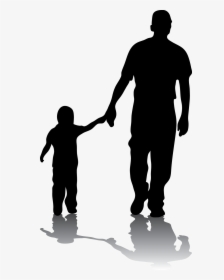 Father Silhouette Son Daughter Family - Father Day Quotes In Urdu, HD Png Download, Free Download