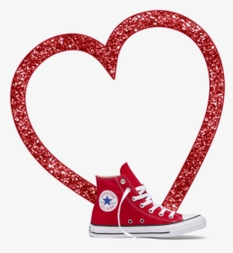 #mq #red #shoes #heart #frame #frames #border #borders - Converse All Star, HD Png Download, Free Download