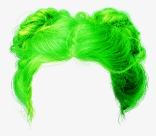 Green Hair Wig Png, Transparent Png, Free Download
