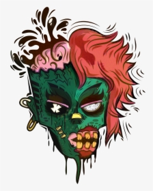 Joker Illustration Skull Graphics Zombie - Graphic Joker, HD Png Download, Free Download