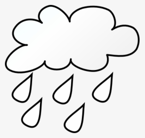 Raining Cloud Outlne Svg Clip Arts - Rainy Weather Clip Art, HD Png Download, Free Download