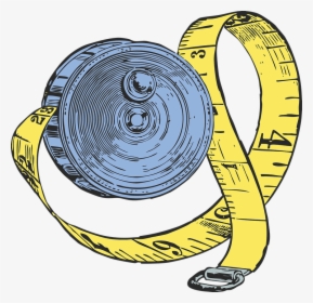 Measuring Tape Drawing - Clipart Tape Measure Png, Transparent Png, Free Download