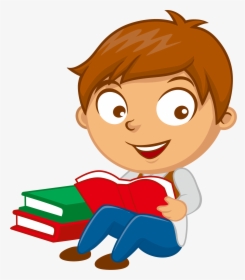 Vector Reading School Boy Png Download - Boy Png Clipart, Transparent Png, Free Download