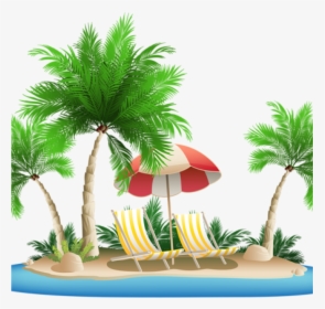 Island Clipart Fireworks Clipart Hatenylo - Palm Tree Island Png, Transparent Png, Free Download