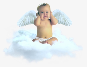 #baby #cloud #angel #crying #sad - Sad Baby Pics Hd, HD Png Download, Free Download