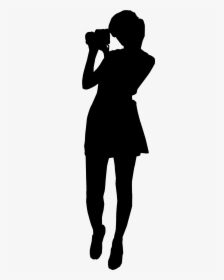 Female Photographer Silhouette By Allblissfulmemories - People Looking Silhouette Png, Transparent Png, Free Download