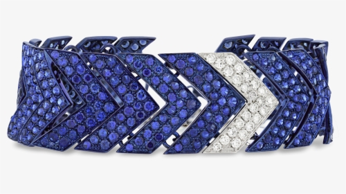 Chevron Sapphire And Diamond Bracelet - Bling-bling, HD Png Download, Free Download