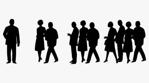 Standing,human Behavior,organization - People Silhouette Transparent Background, HD Png Download, Free Download
