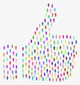 Line,symmetry,social Media - People Thumbs Up Clipart, HD Png Download, Free Download