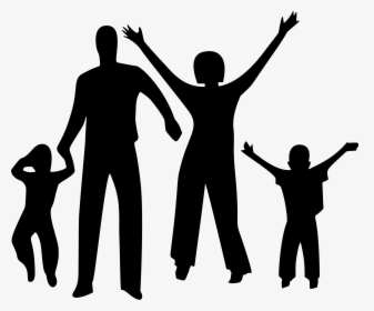 Happy Family Silhouette Icons Png - Happy Family Silhouette Png, Transparent Png, Free Download