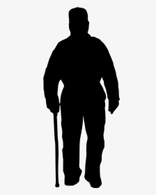 Silhouette Person Clip Art - Silhouette Of A Old Man, HD Png Download, Free Download