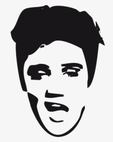 Elvis Face Clip Arts - Elvis Presley Black And White Draw, HD Png Download, Free Download