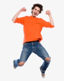 Boy Jump Transparent - Happy Man Jumping Png, Png Download, Free Download