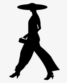 Transparent Girl Silhouette Png - Women With A Hat Silhouette, Png Download, Free Download