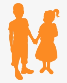 Children Silhouette Outline, HD Png Download, Free Download